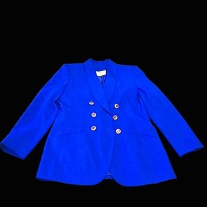 Kasper Vintage Royal Blue Jacket size 10